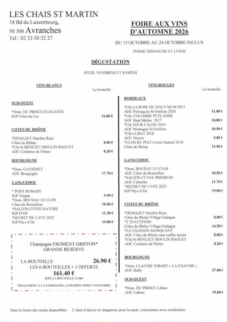 FOIRE AUX VINS SELECTION